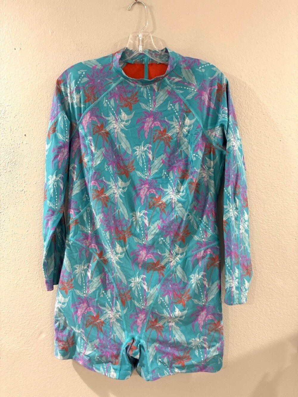 Yolyn Zenobia womens long sleeve swimming suit multicolor size 2x